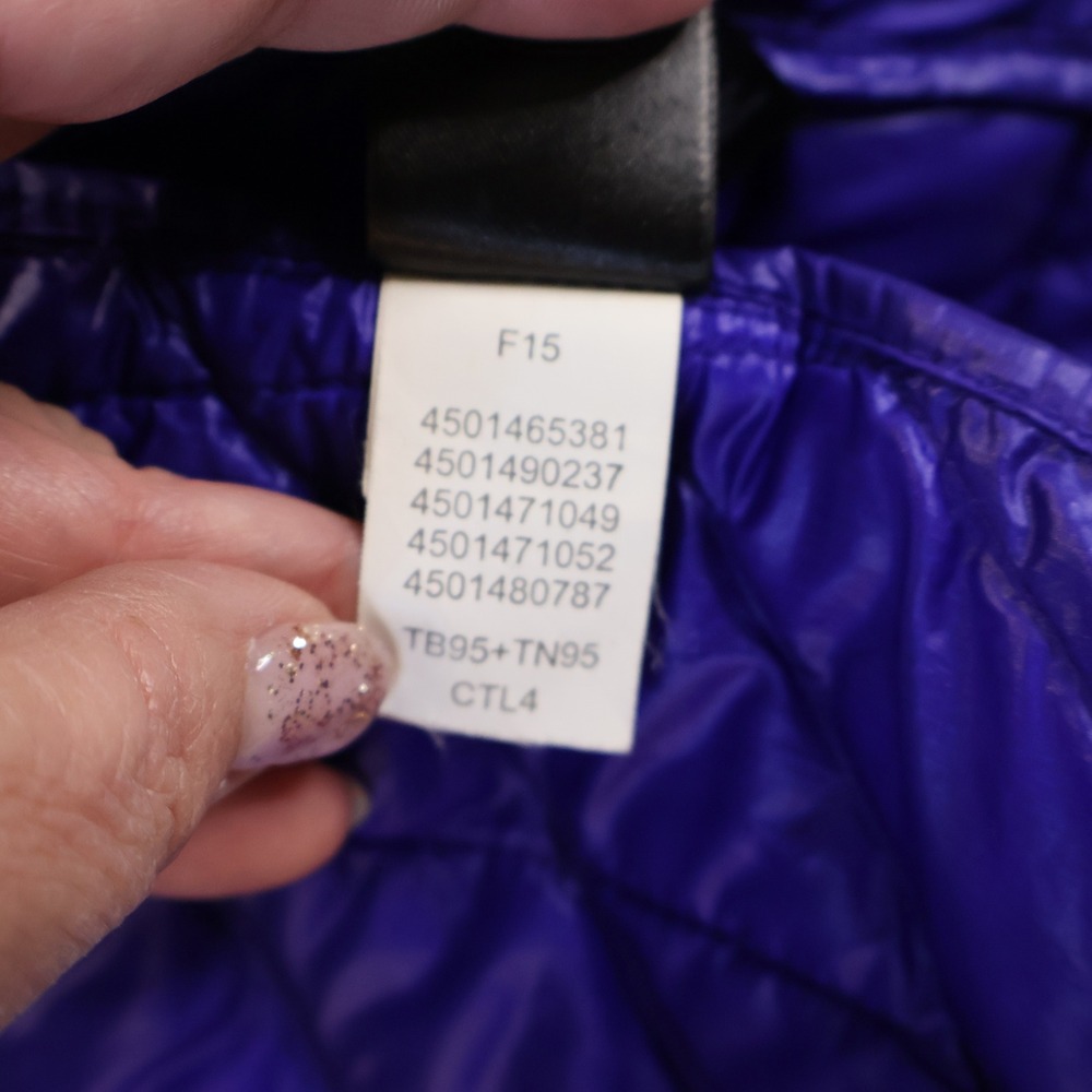 The North Face Womens S Thermoball Puffer Jacket Purple Quilted Full Zip - Picture 4 of 8